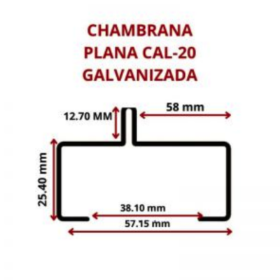 CHAMBRANA PLANA CAL -- 20 -- GALV